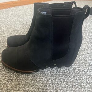 Sorel Joan Black Booties